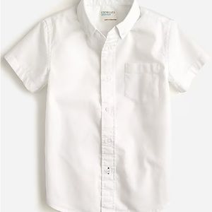 🆕J. Crew Kids White short-sleeve stretch poplin button-down